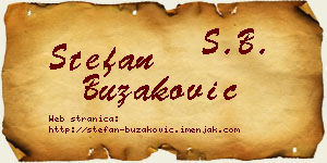 Stefan Buzaković vizit kartica